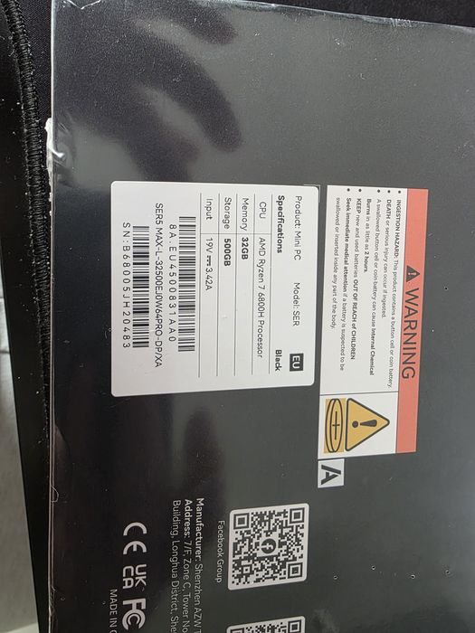 Beelink Mini PC SER5 Max 6800H AMD Ryzen R7 6800H 32GB RAM 500GB