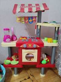 Детская игрушка кухня с посудой и набором продуктов