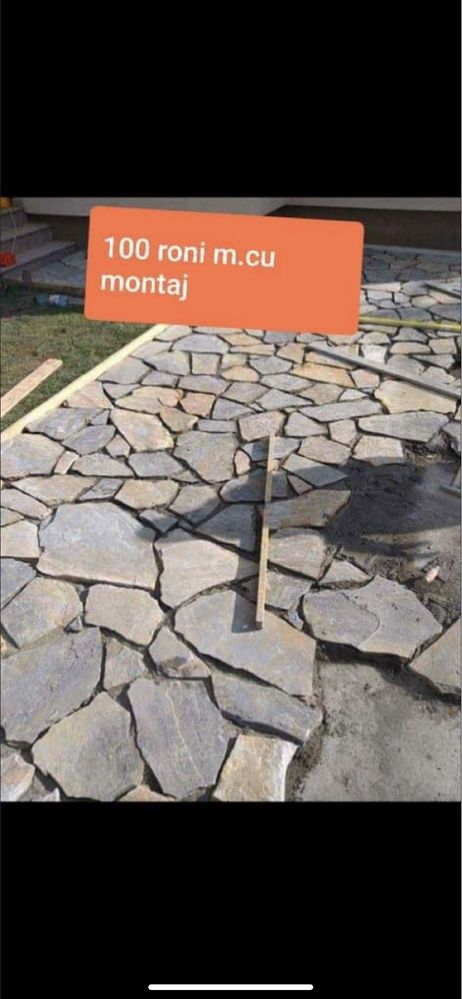 Amenajari curti/gradini cu piatra naturala de munte