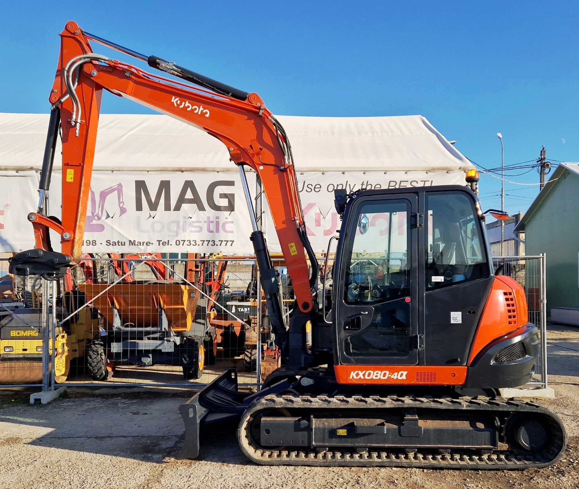 miniexcavator Kubota KX080-4a, an 2019, ore 1330