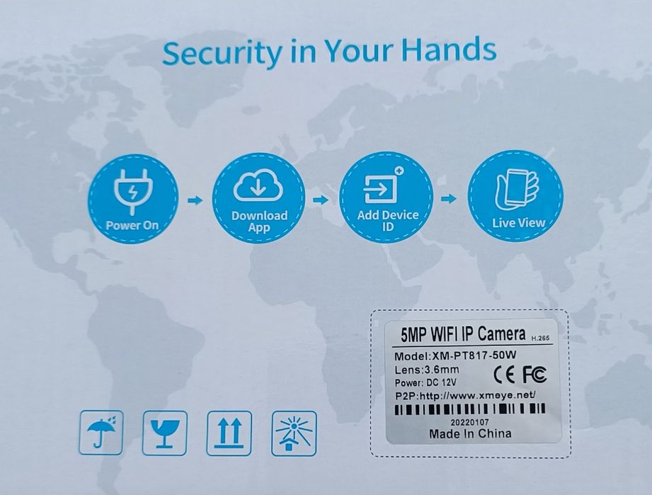 Camera 5MP PTZ IP WiFi