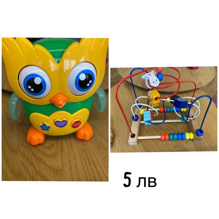 Играчки-сортер , изскачащи животни , пиано и де