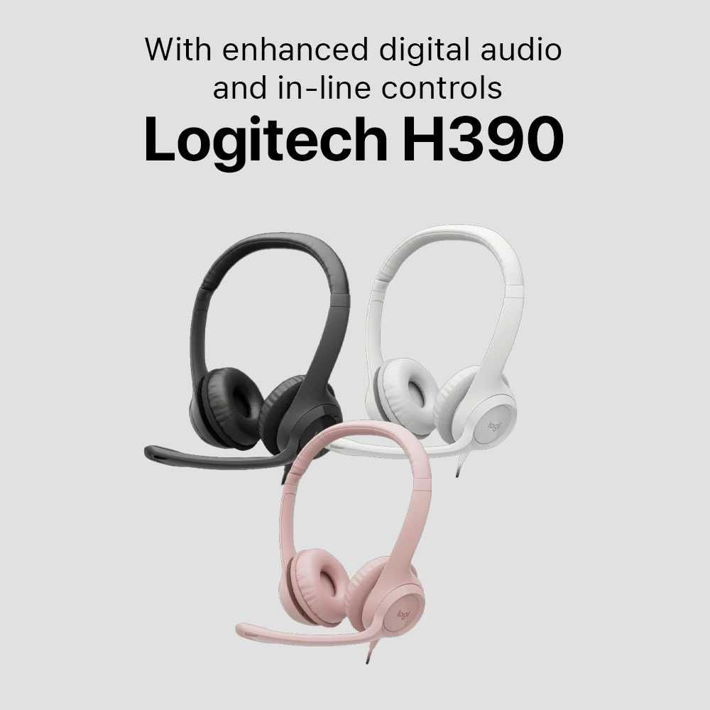 Наушники Logitech H390 USB — Микрофон с шумоподавлением. Есть доставка