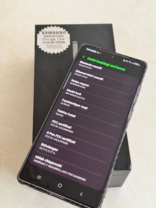 Samsung galaxy note 20