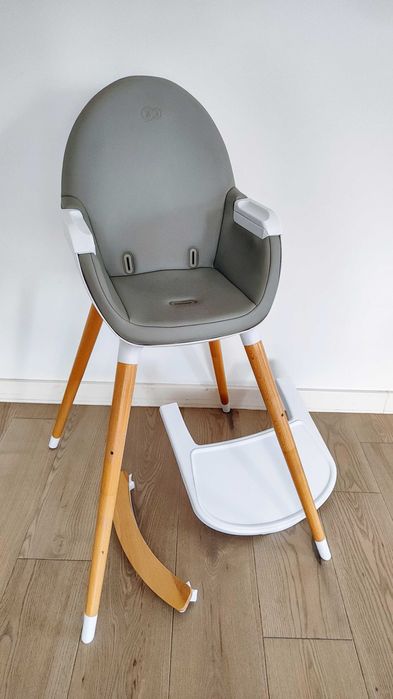Scaun de masa 2 in 1 Kinderkraft Fini: alb/gri