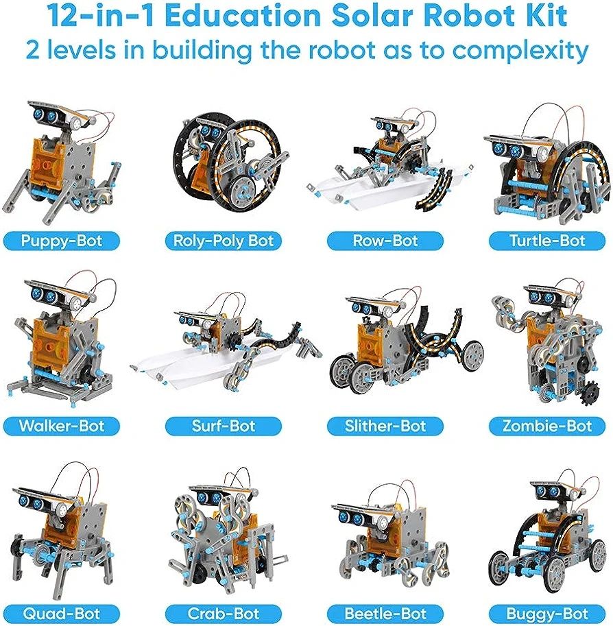 Sillbird STEM 12-in-1 Education Solar Robot Toys - 190 Piese DIY Build