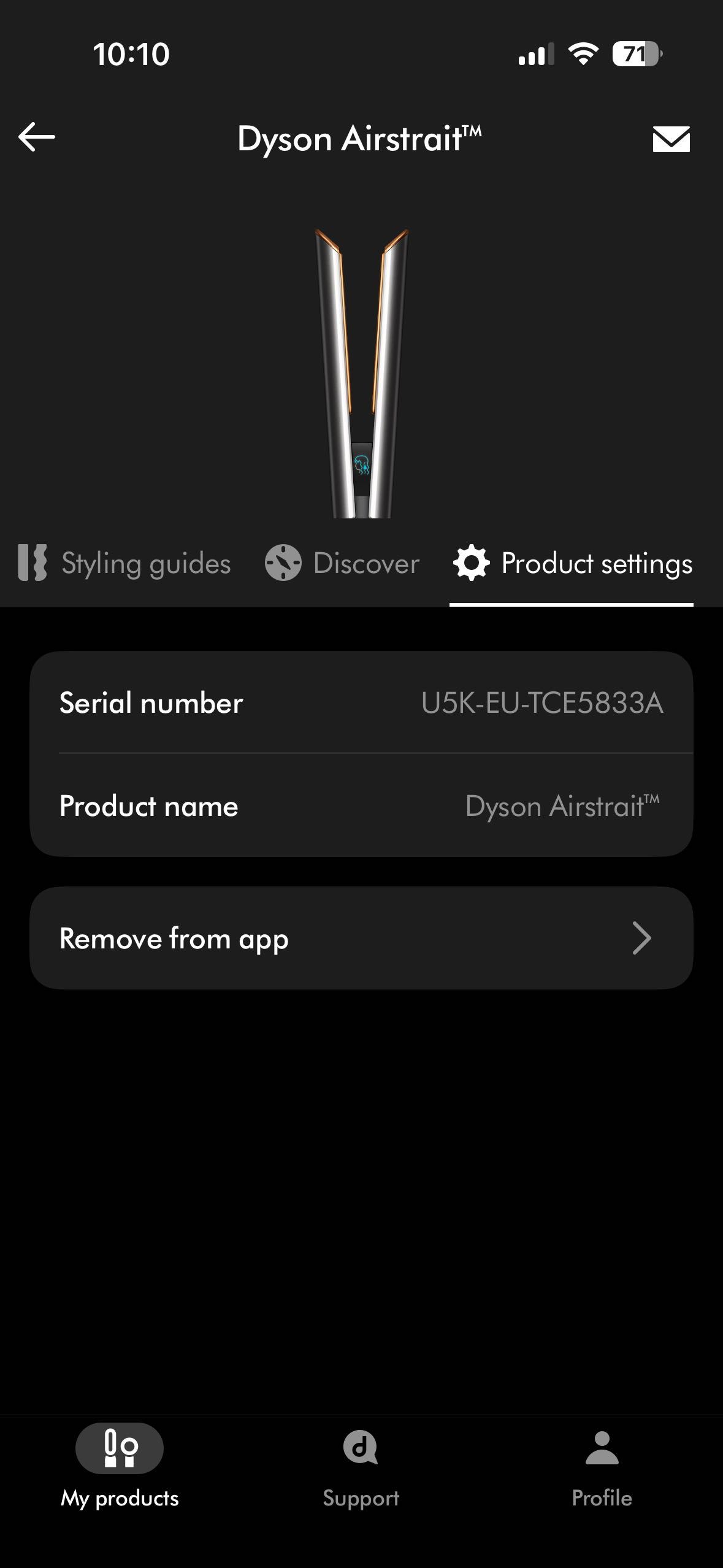 Dyson Airstrait в цвят Nickel Cooper