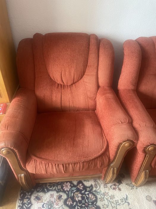 Colțar extensibil + fotoliu + masă – set complet living