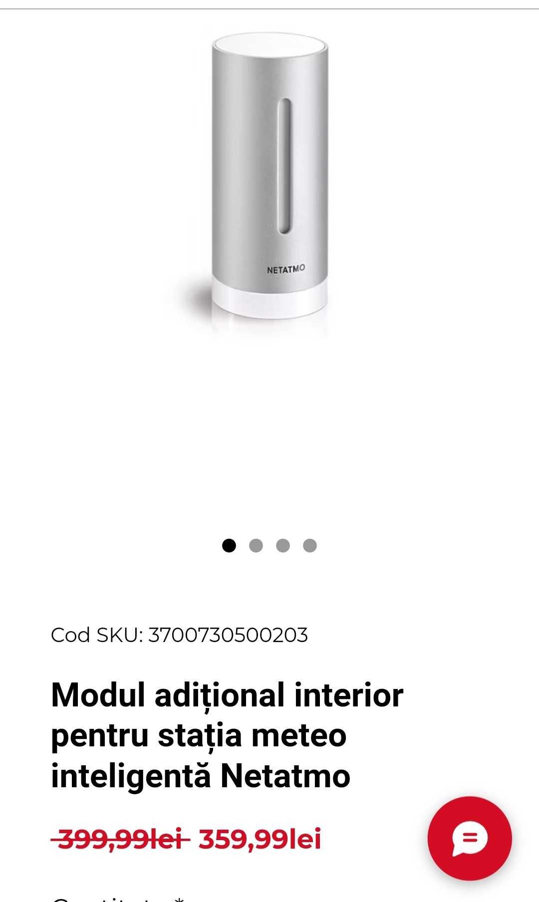 Camera supraveghere NETATMO. Full HD 1080p, Internet. Weather Station