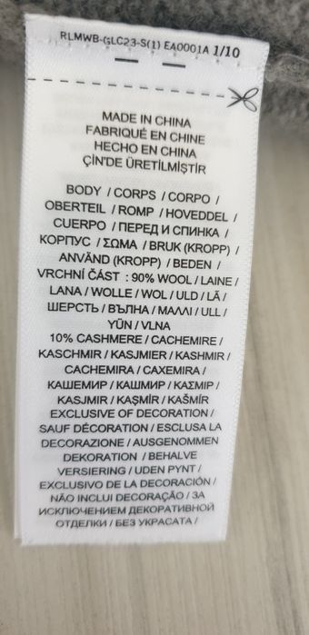 POLO Ralph Lauren Cable Wool / Cashmere Knit  L НОВО ОРИГИНАЛ  Пуловер