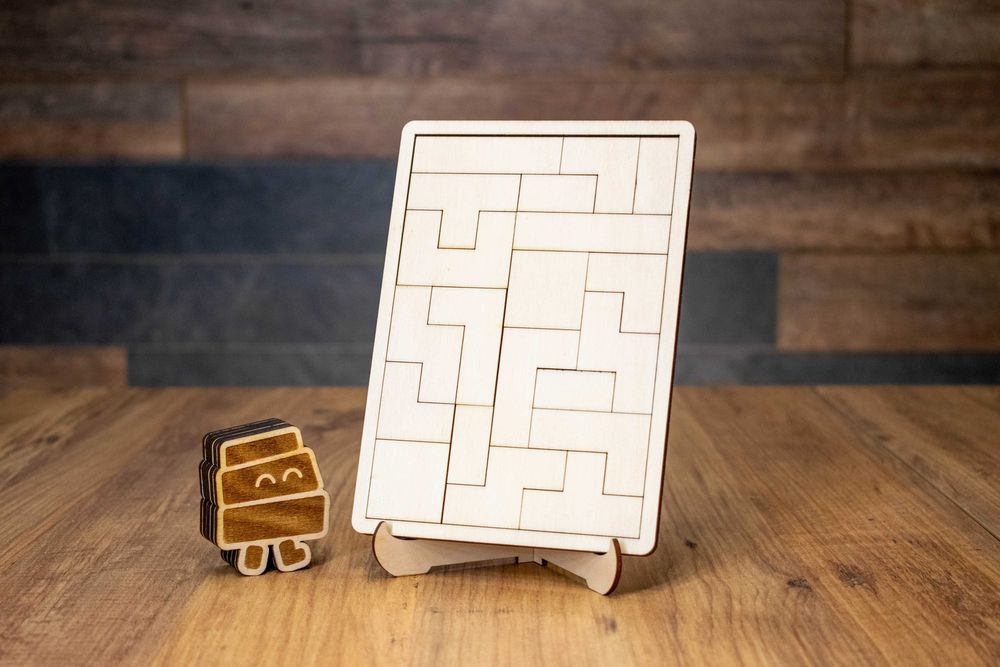 Дървен пъзел "Тетрис"