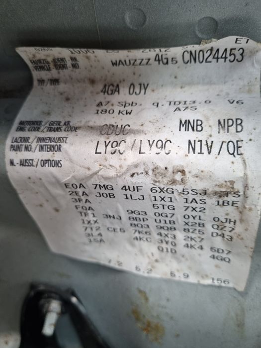 Dezmembrez audi a7 sline 3.0 245 cai