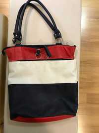 Дамска кожена чанта  в три цвята