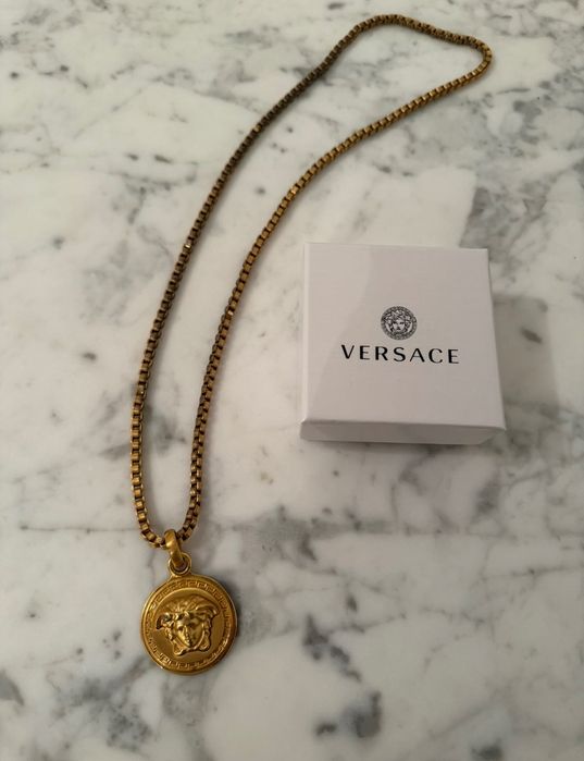 Lant original Versace auriu Medusa Medalion