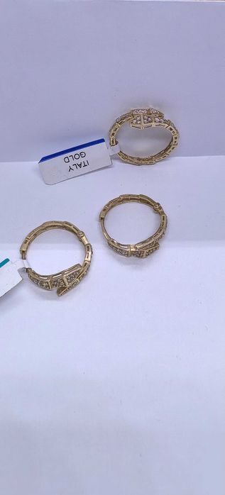 Серьги и кольцо жёлтое золото