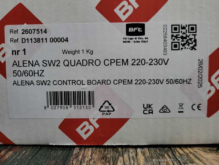 Centrala de comanda ALENA SW2 pentru automatizari BFT/Garantie (NOUA)!