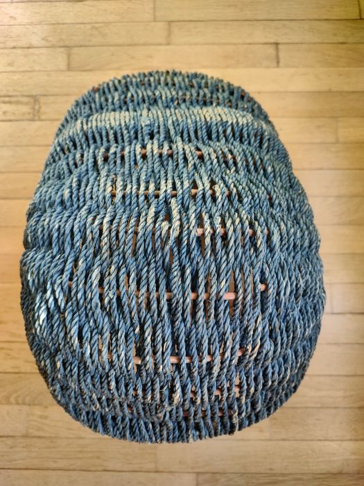 Coș împletit, mâner ratan