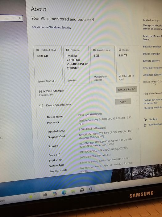 Pc Dell inspiron 3671