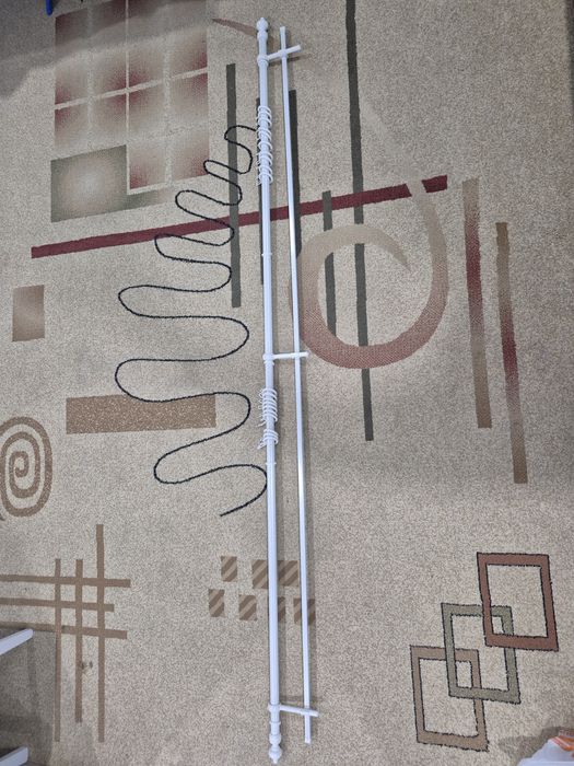 Карниз DSA-decor круглый двухрядный белый