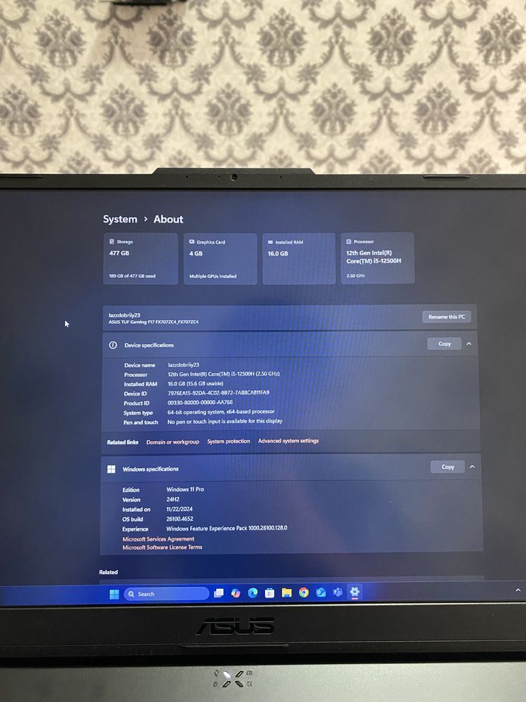Asus Tuf Gaming F17