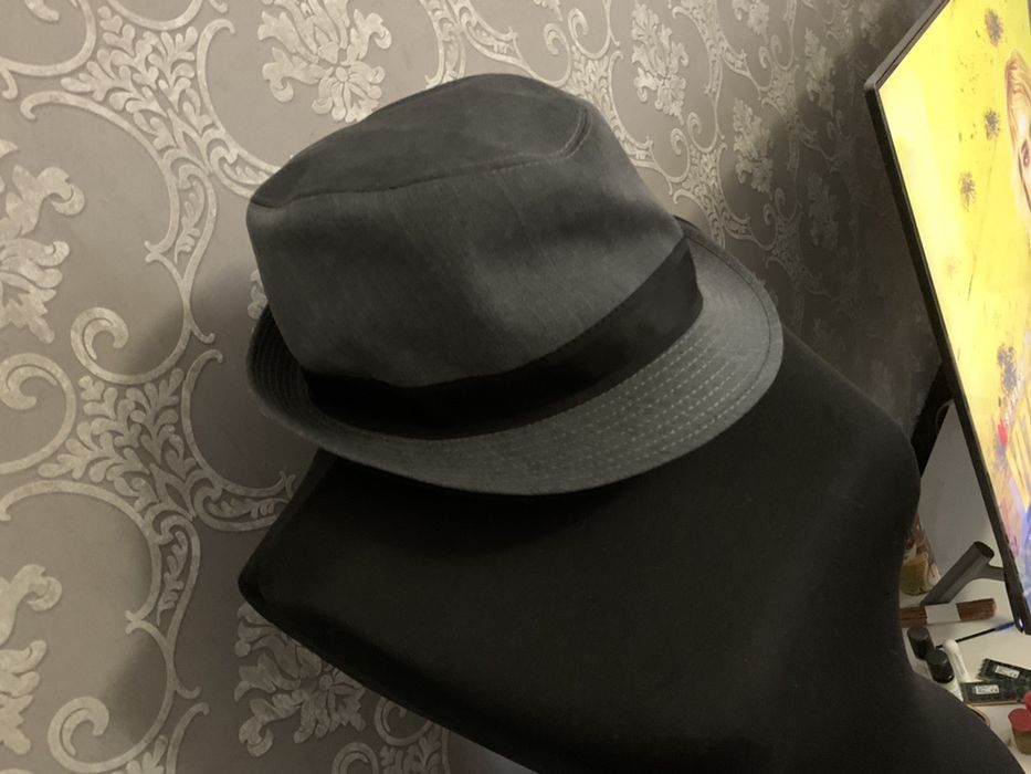 Palarie Dolce & Gabbana Gray Patterned Cotton Fedora Trilby