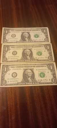 Один,два доллара Америки.