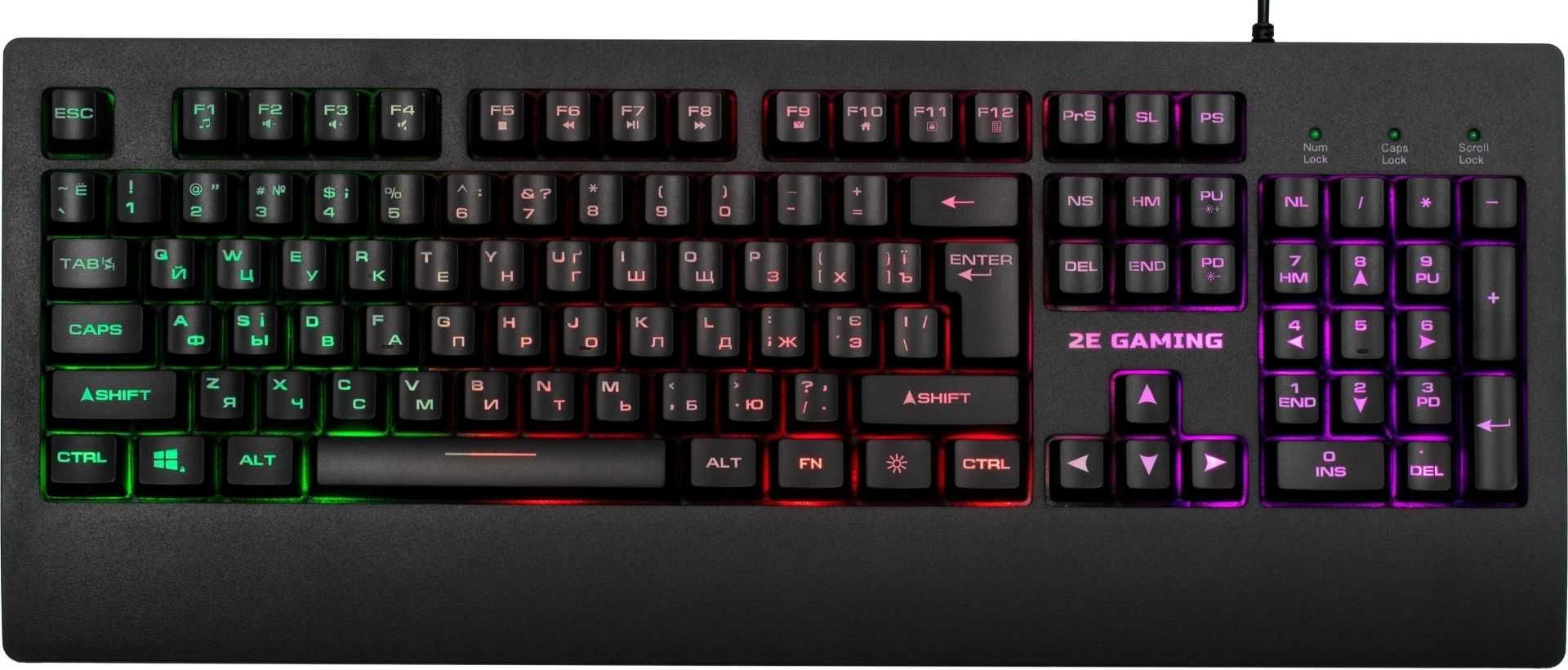 Игровая клавиатура 2E GAMING KG330 LED USB Black