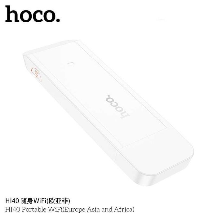 Hoco HI40 Переносной Wi-Fi 6 роутер Чипсет ZTE Micro-SIM 4G (150 Мбит)