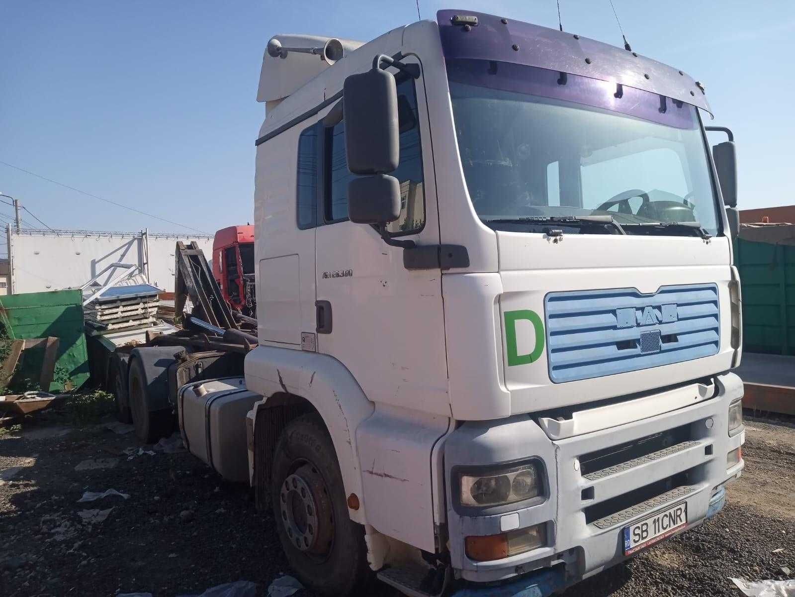 Camion cu carlig MAN TGA cu sistem abroll pentru container