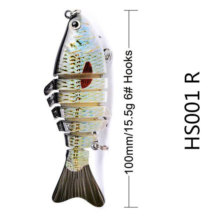 Сегментирани риби примамки 5 бр примамка 7 сегмента 2 куки
