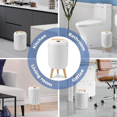 Автоматичен умен кош за боклук със сензорно управление.