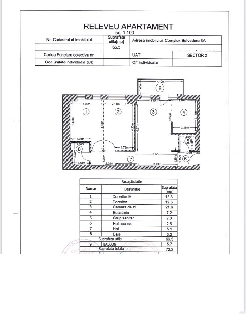 Vand apartament 3 camere | PROPRIETAR | Belvedere Residences