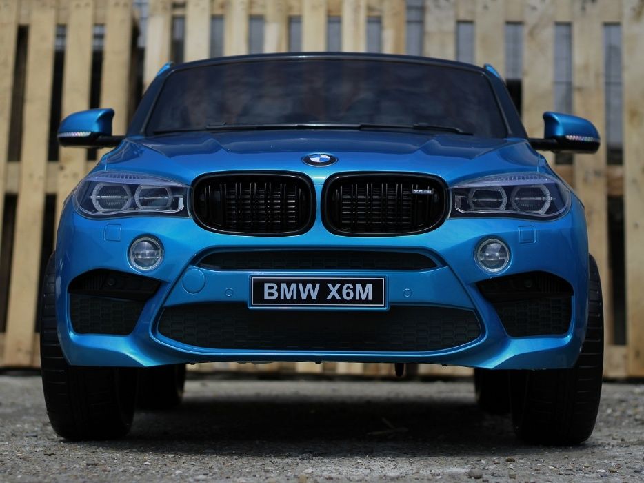 Masinuta electrica pentru 2 copii BMW X6M culoare Metalizata #Albastra