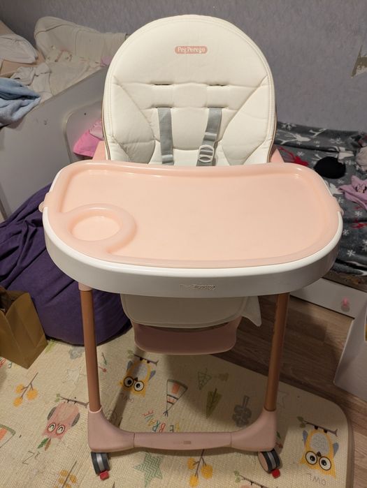 Бебешко столче за хранене Peg Perego Prima Pappa Follow e - розово