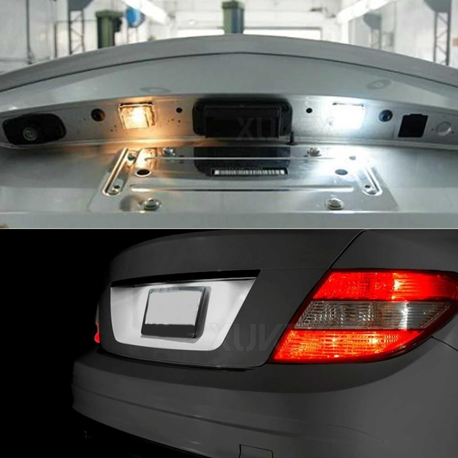 LED плафони заден регистрационен номер Mercedes W204 W212  W221 W216