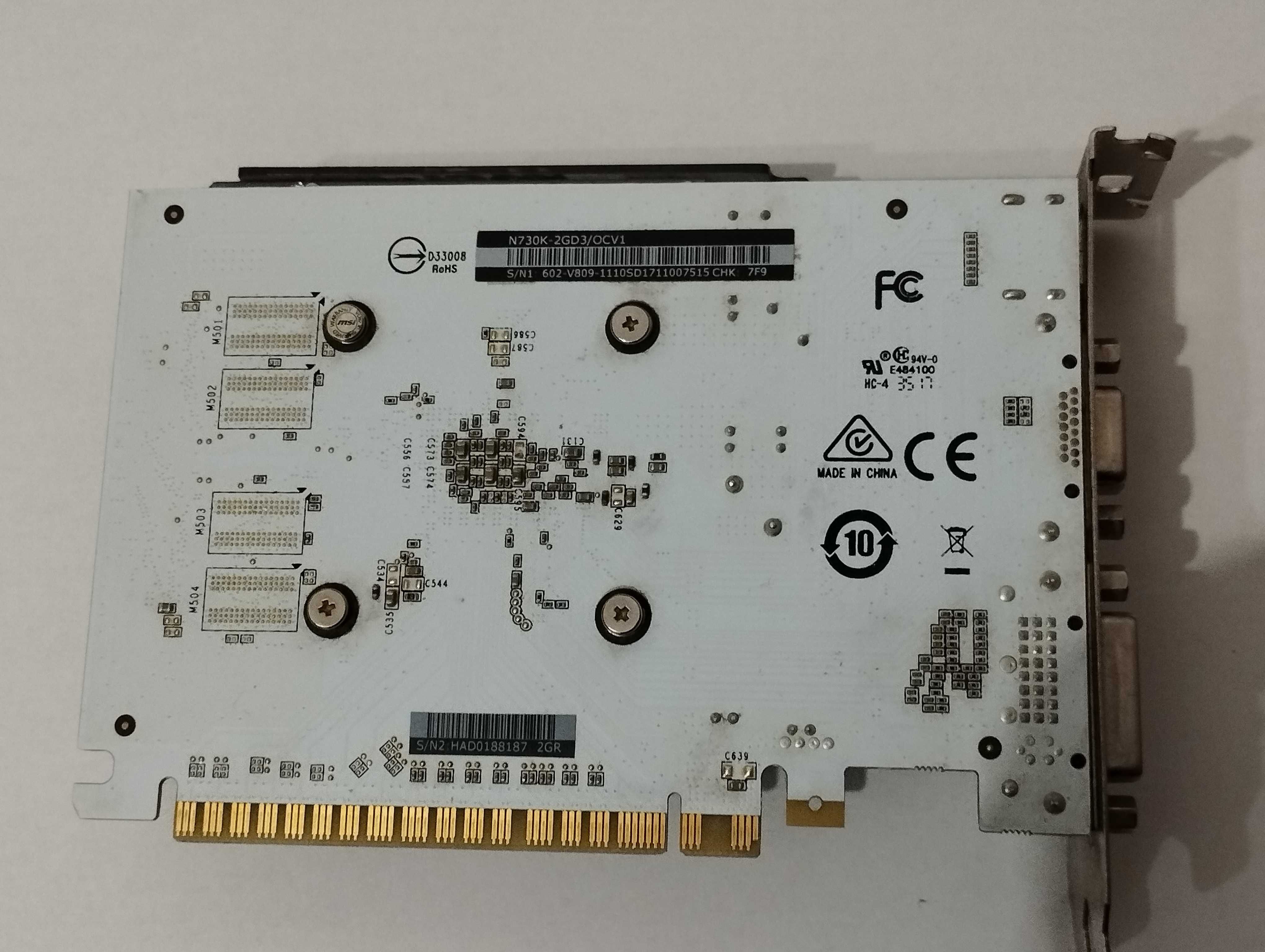 Placa video MSI Geforce GT 730 2GB OC Edition