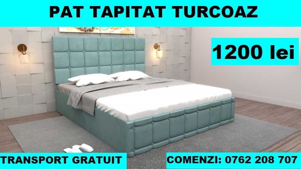 Pat Tapitat Turcoaz, Verde,  Gri, Maro, Caramiziu, Alb, Negru. Coral01