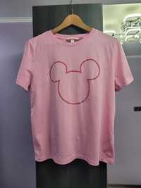 Tricou roz H&M Mickey Mouse