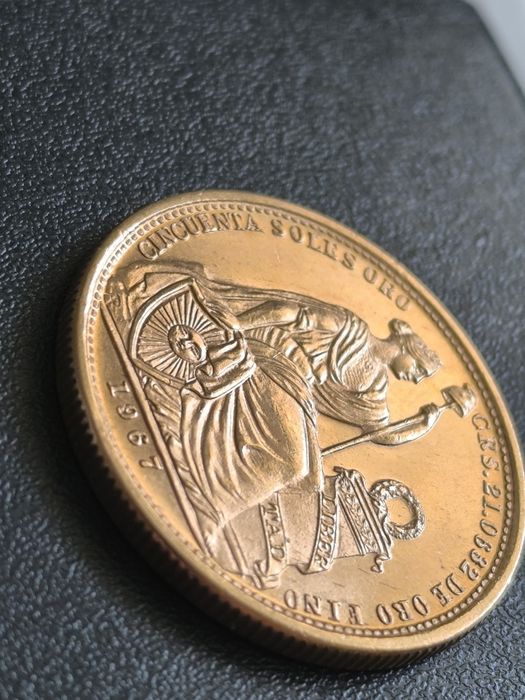 50 сола 1967 год,Перу , злато 23.41 гр, проба 900/1000