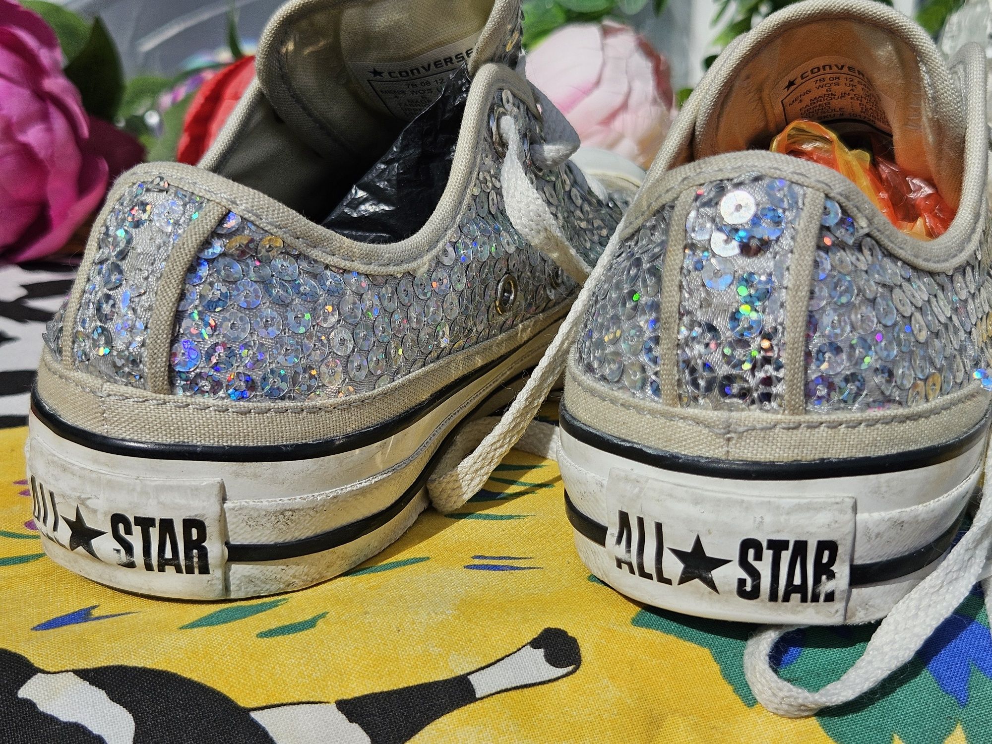 Converse оригинални кецове с пайети