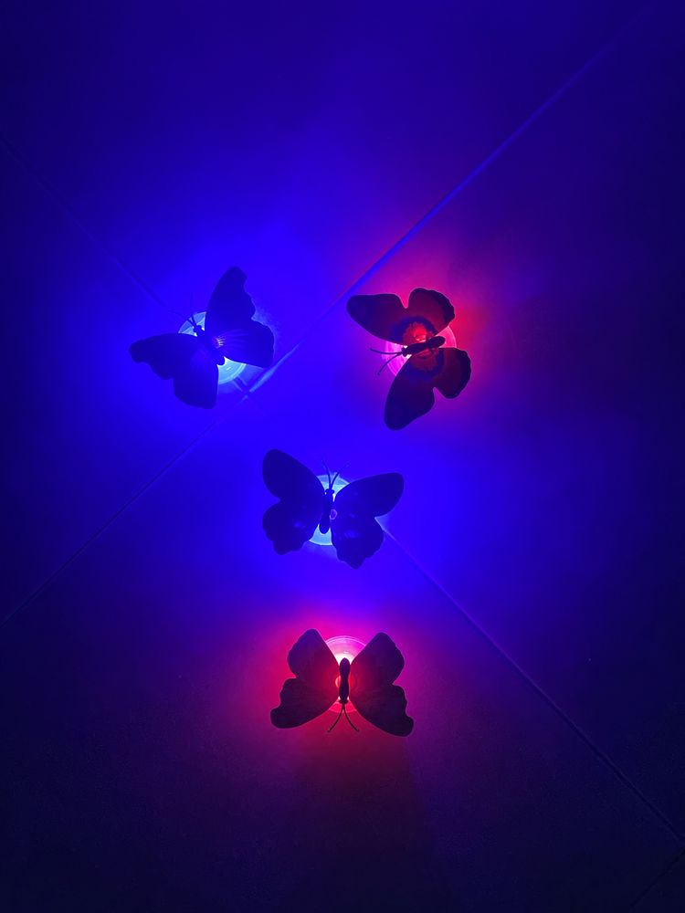 LED 3D светещи пеперуди