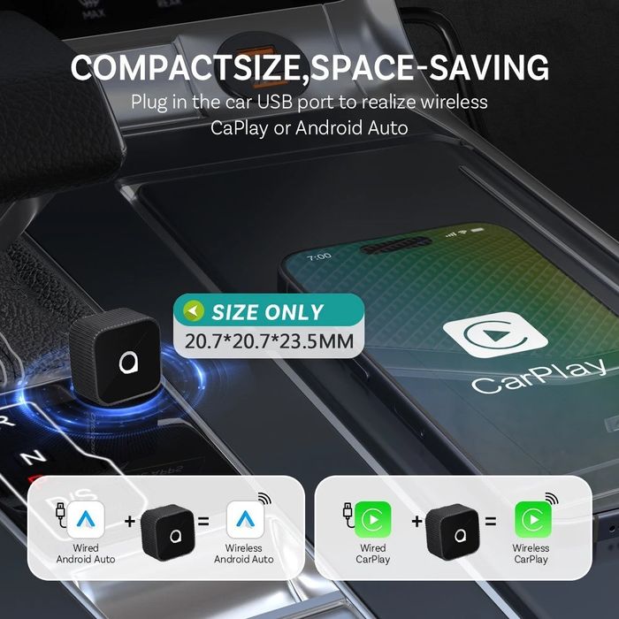 Wireless CarPlay / Android Auto адаптер Ottocast Mini Cube 3.0