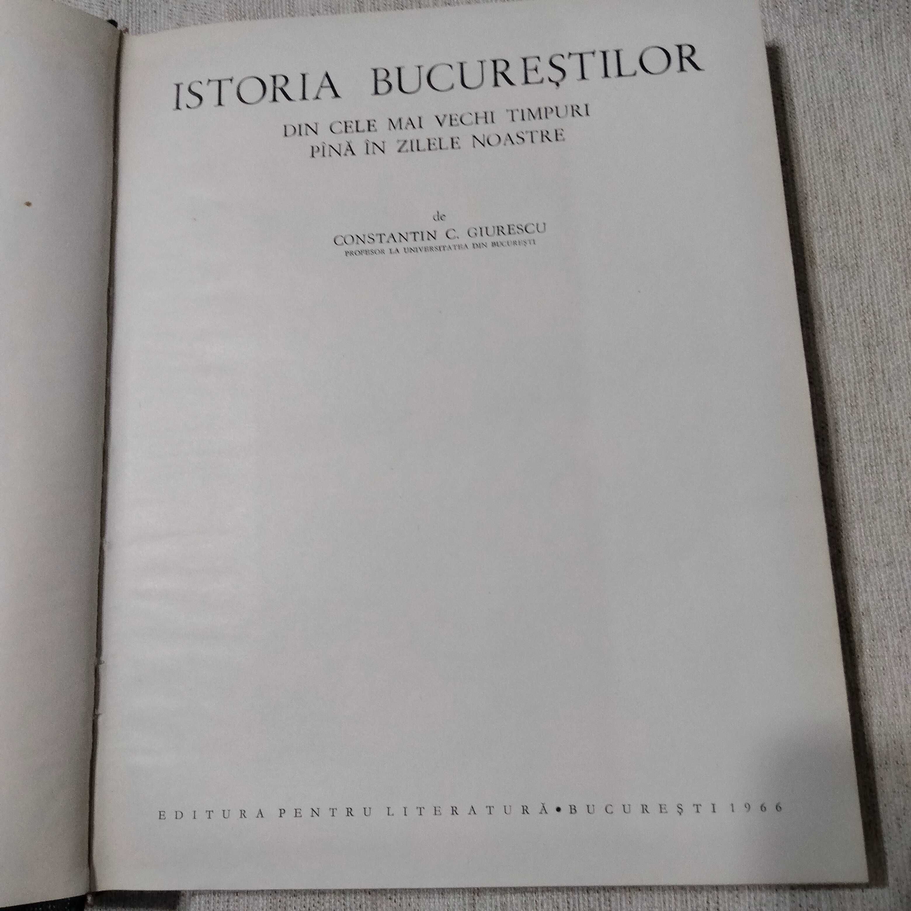 Istoria Bucureștilor de Constantin C. Giurescu, 1966