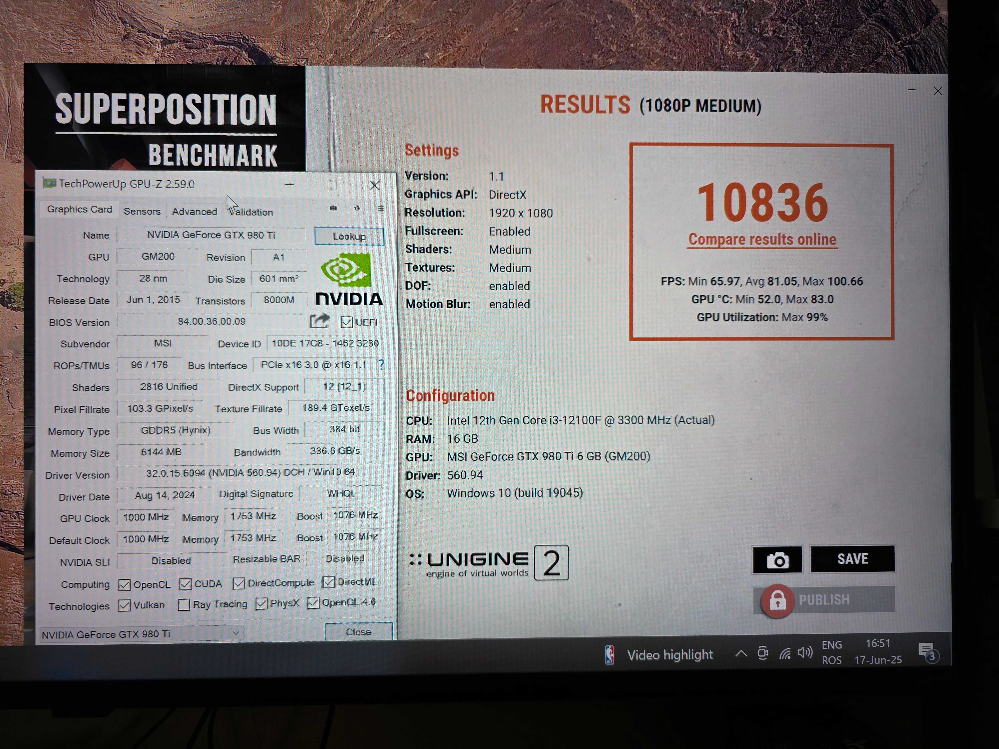 MSI Nvidia GeForce GTX 980 Ti 6GB GDDR5