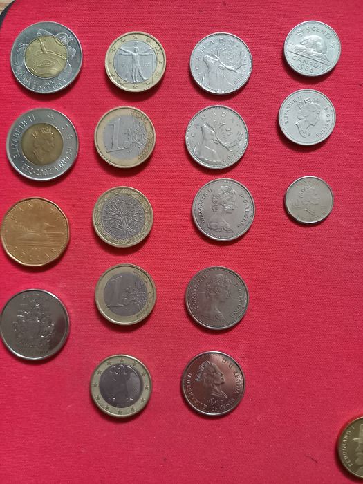 CANADA,America,monede DOLAR,1 EUR0,Omul VITRUVIAN,raritati,2001,2002