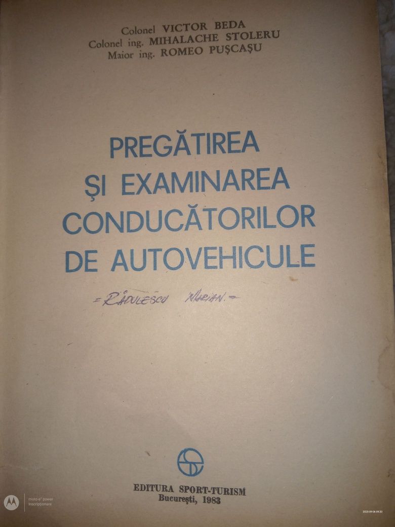 Pregătirea și examinarea conducătorilor de autovehicule