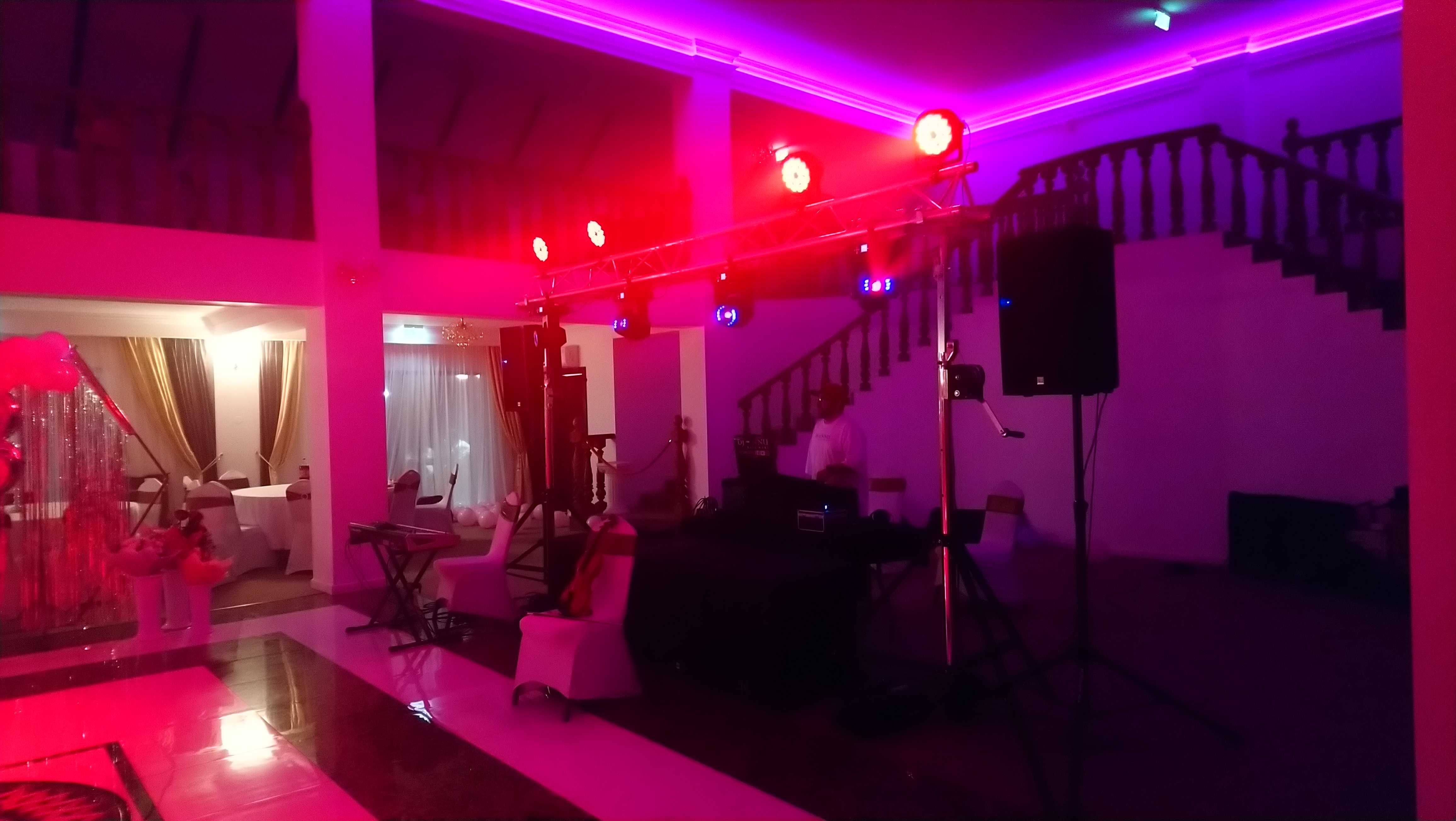 Dj evenimente private, schela lumini, gheata carbonica+artificii reci