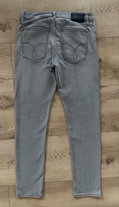 Blugi CALVIN KLEIN Slim Gri Barbati | Marime 34 x 32 (Talie 88 cm)