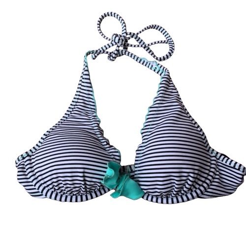 Costum de baie nou dungi Victoria Secret ORIGINAL import USA albastru