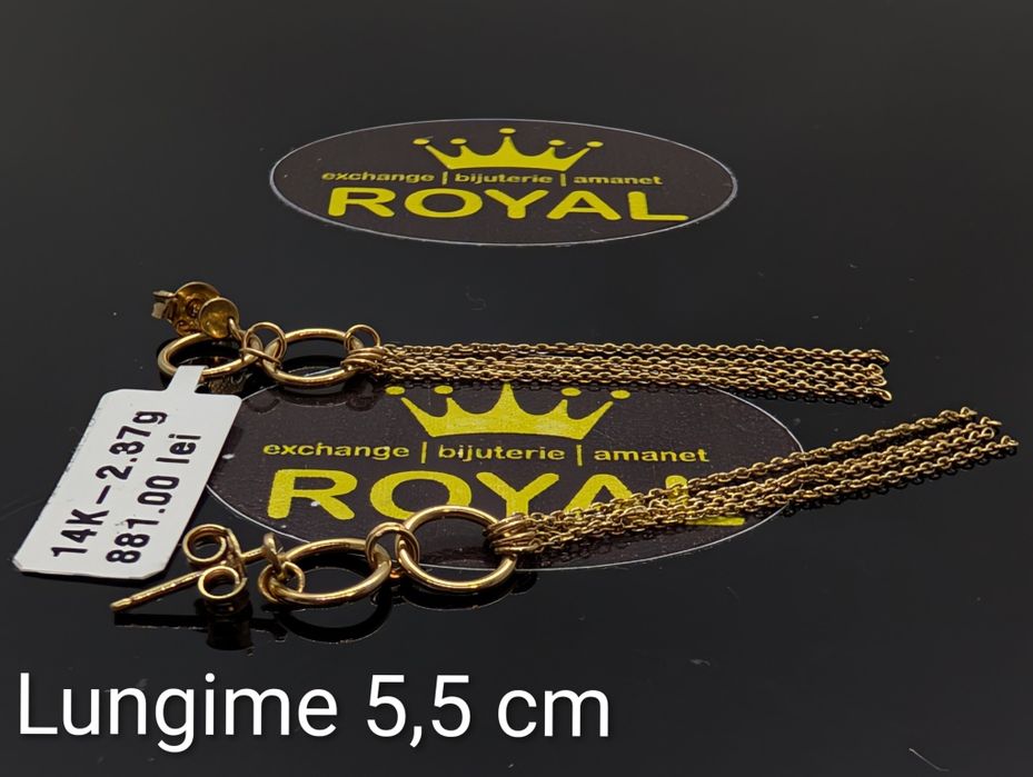 Bijuteria Royal: Cercei aur 14k/2.37 gr